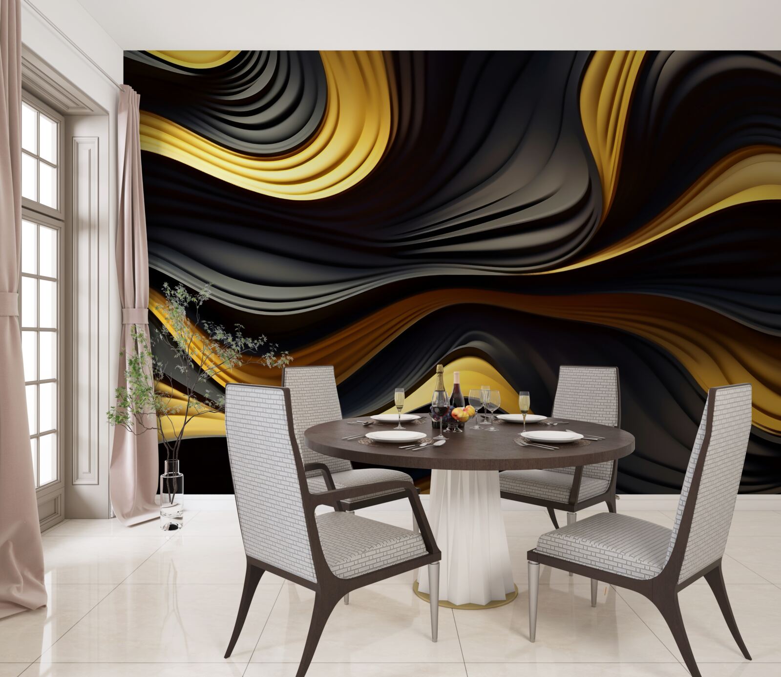 Fotobehang fornuizen in de woestijn zijn abstract