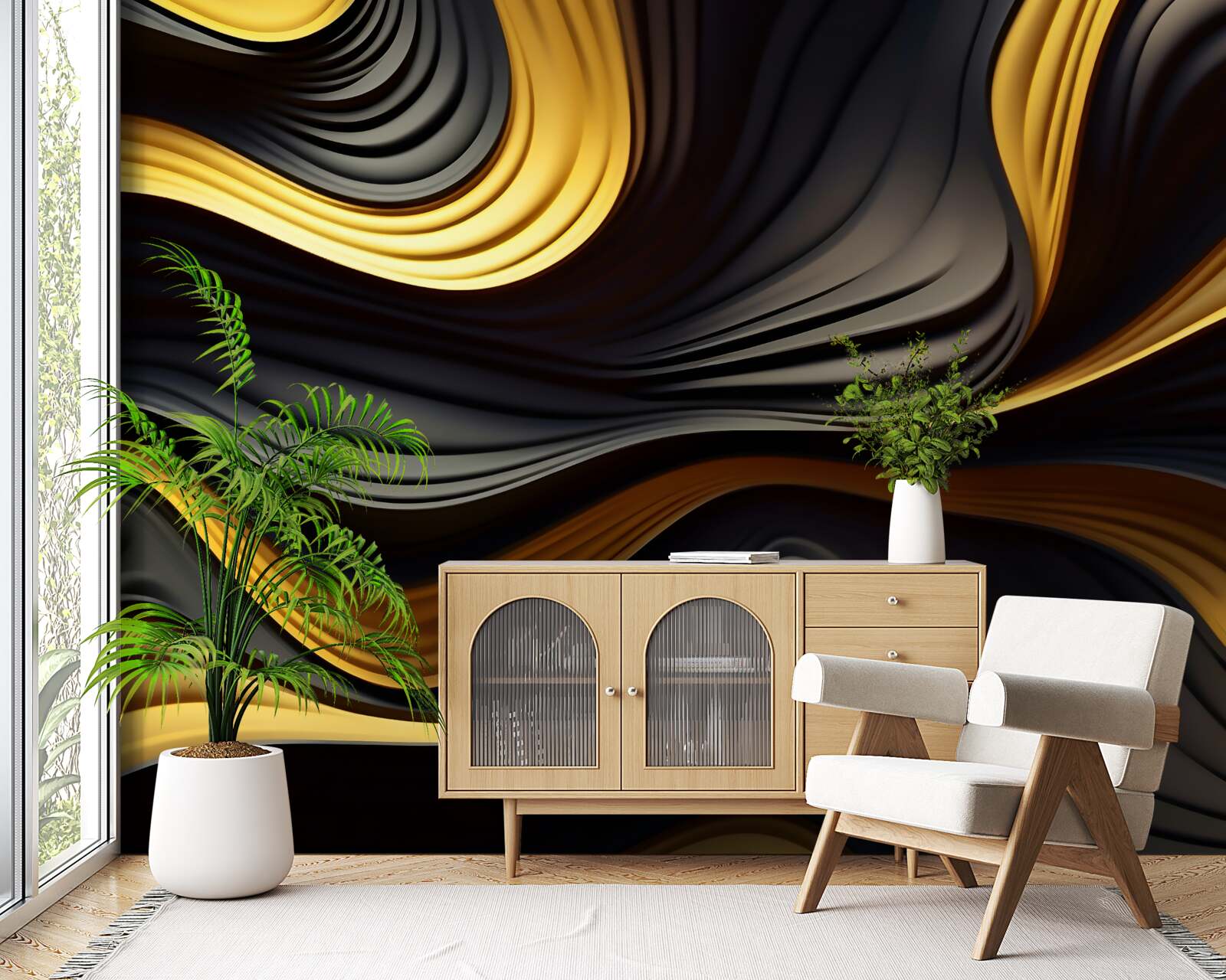 Fotobehang fornuizen in de woestijn zijn abstract