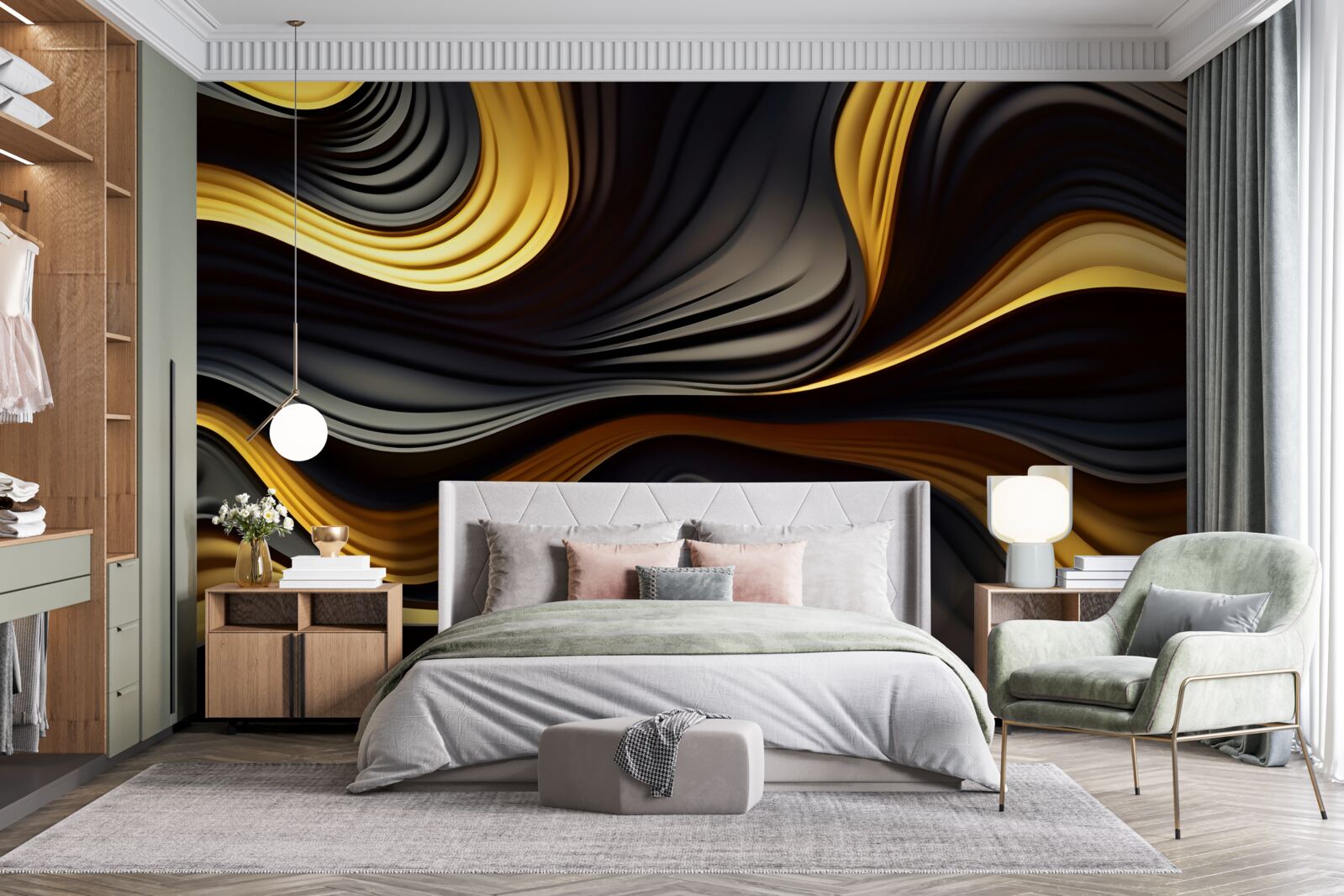 Fotobehang fornuizen in de woestijn zijn abstract