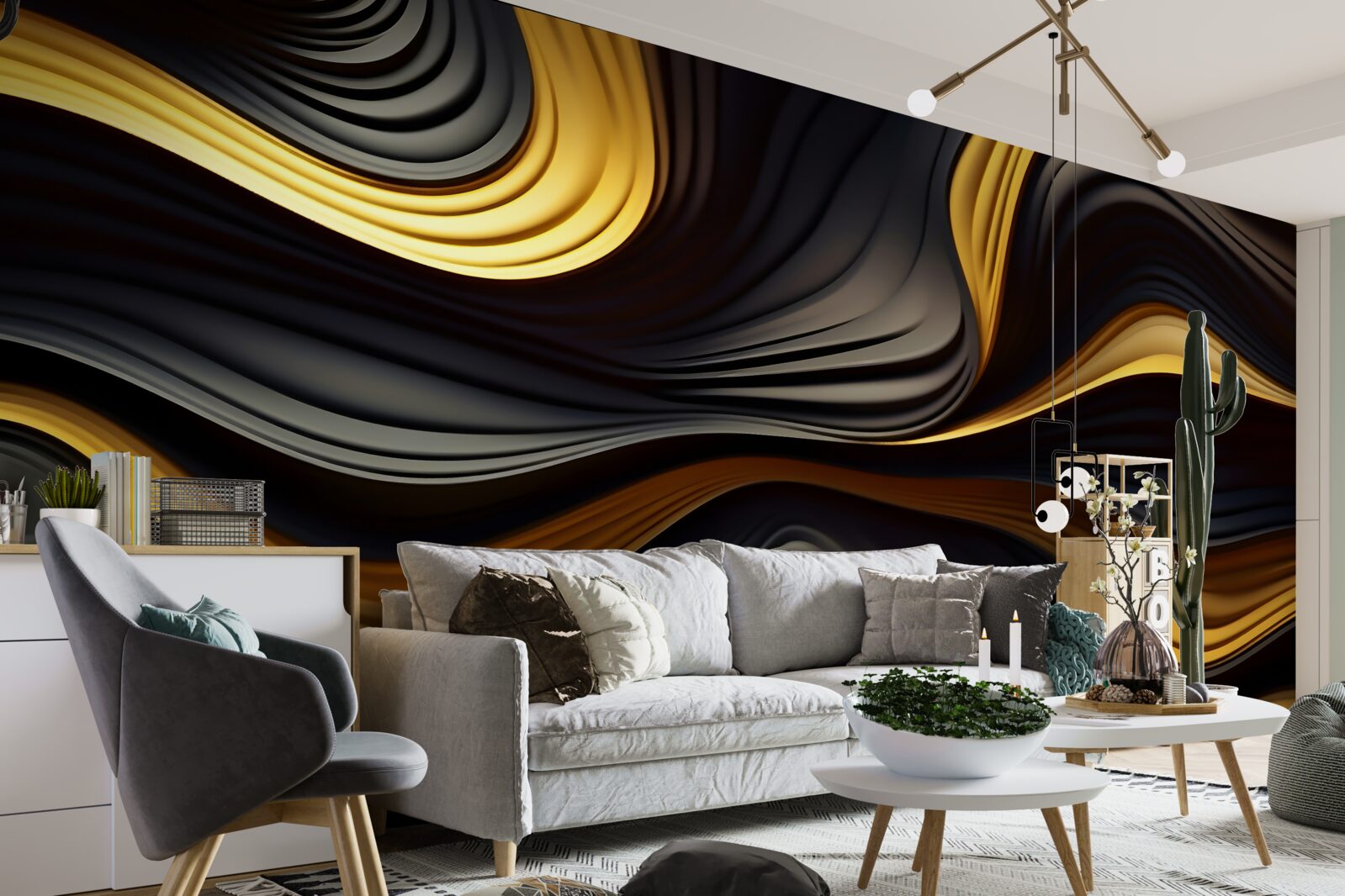 Fotobehang fornuizen in de woestijn zijn abstract