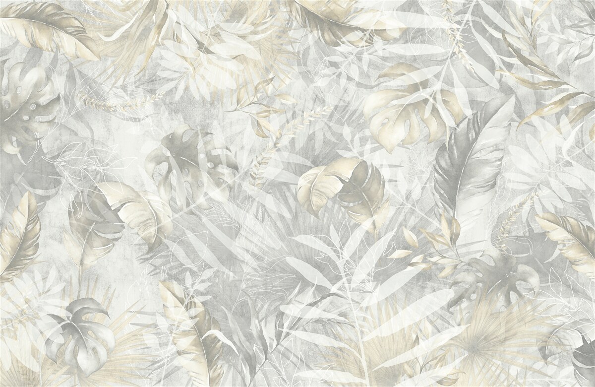 Fotobehang overvloed aan planten in de jungle