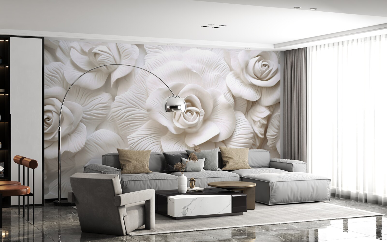 Fotobehang reliëfrozen zijn delicaat