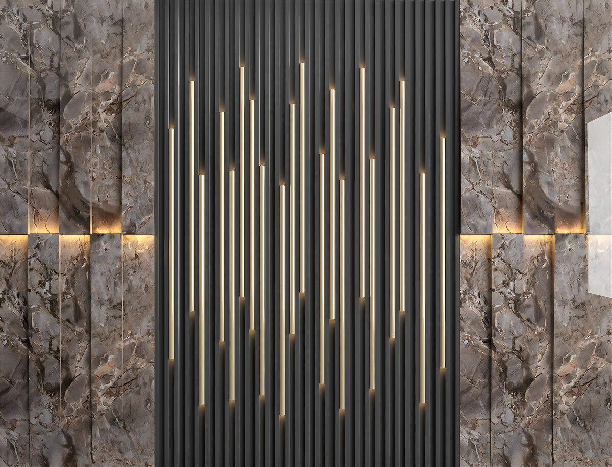 Fotobehang transmissie van decoratief surround-geluid