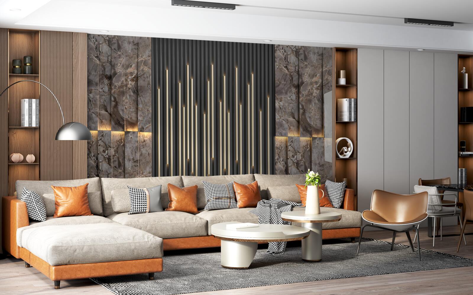 Fotobehang transmissie van decoratief surround-geluid