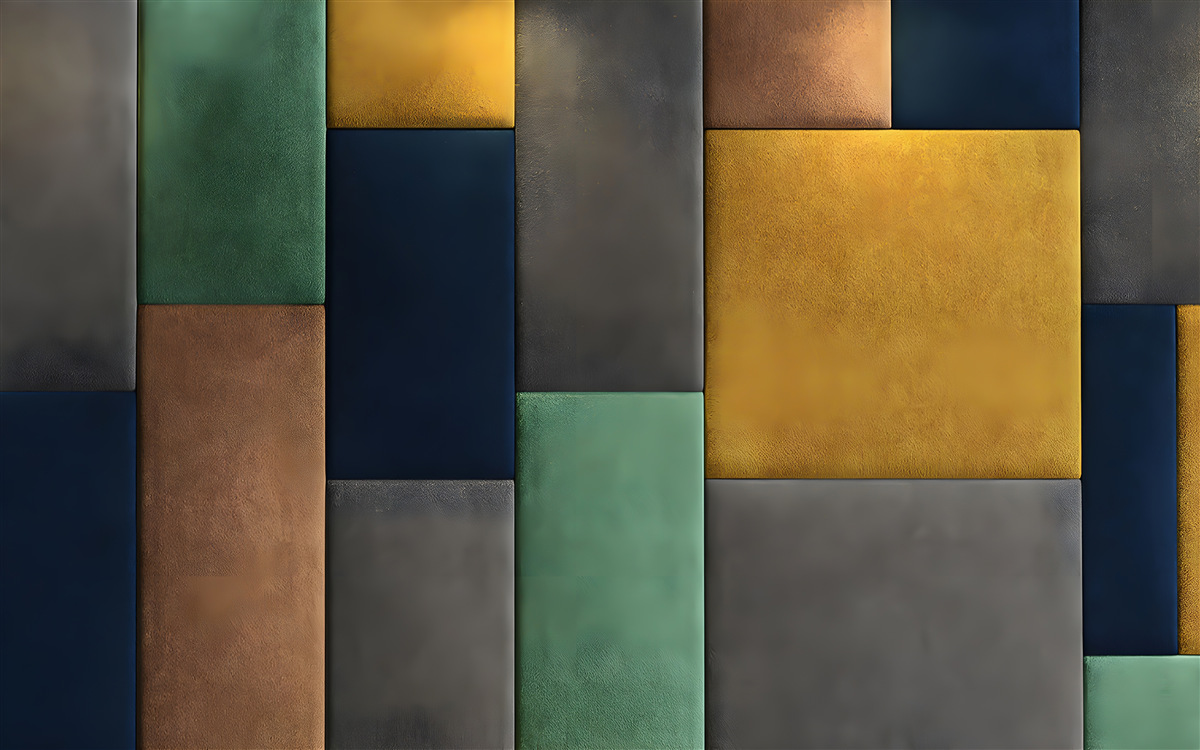 Fotobehang veelkleurige driehoeken verticaal gerangschikt