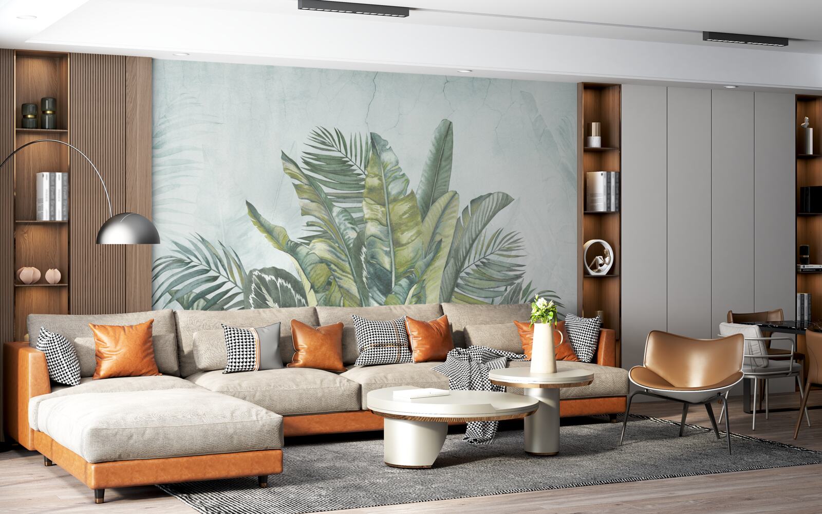 Fotobehang groen struikgewas van tropische vegetatie