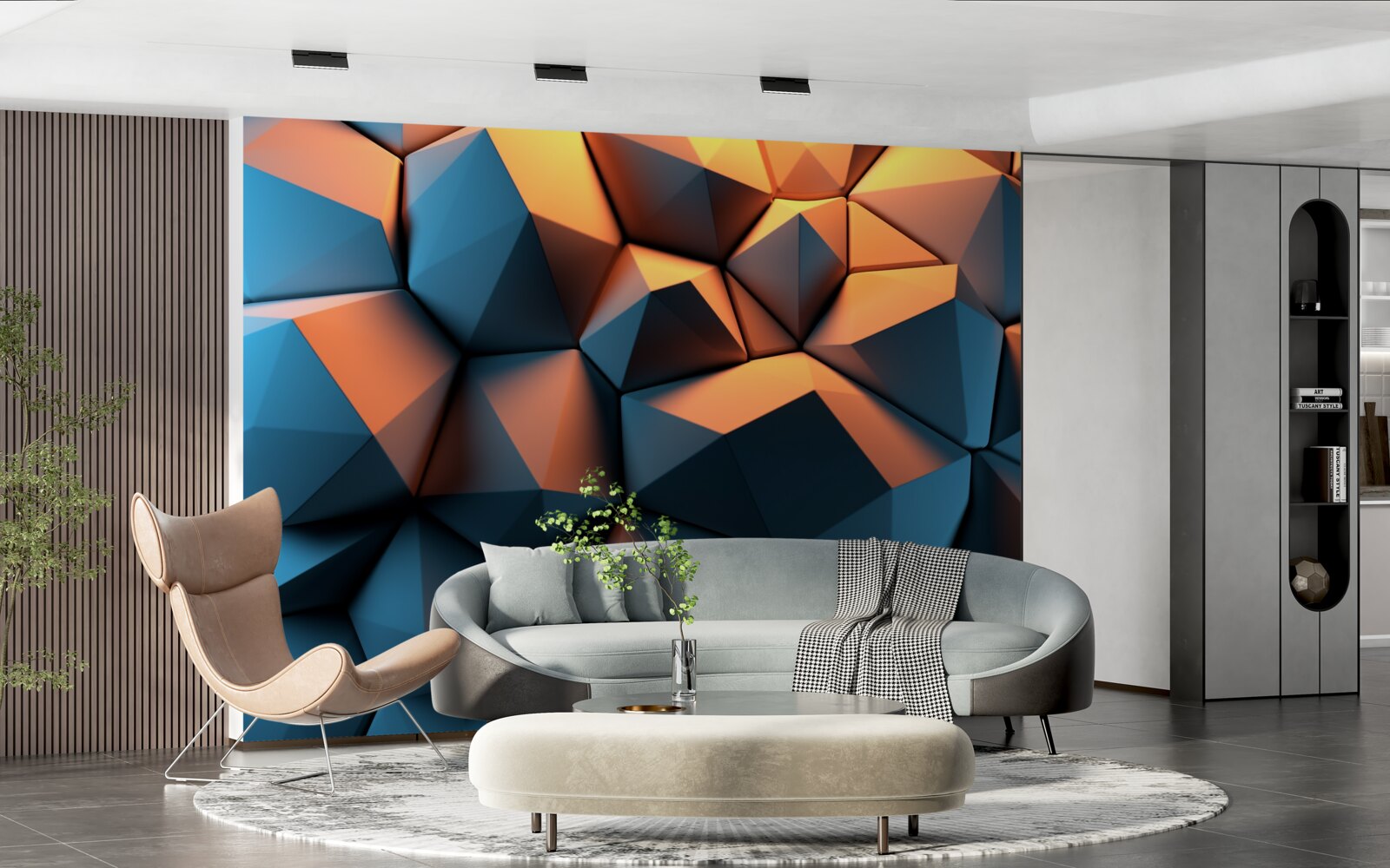 Fotobehang 3d geometrische vormen