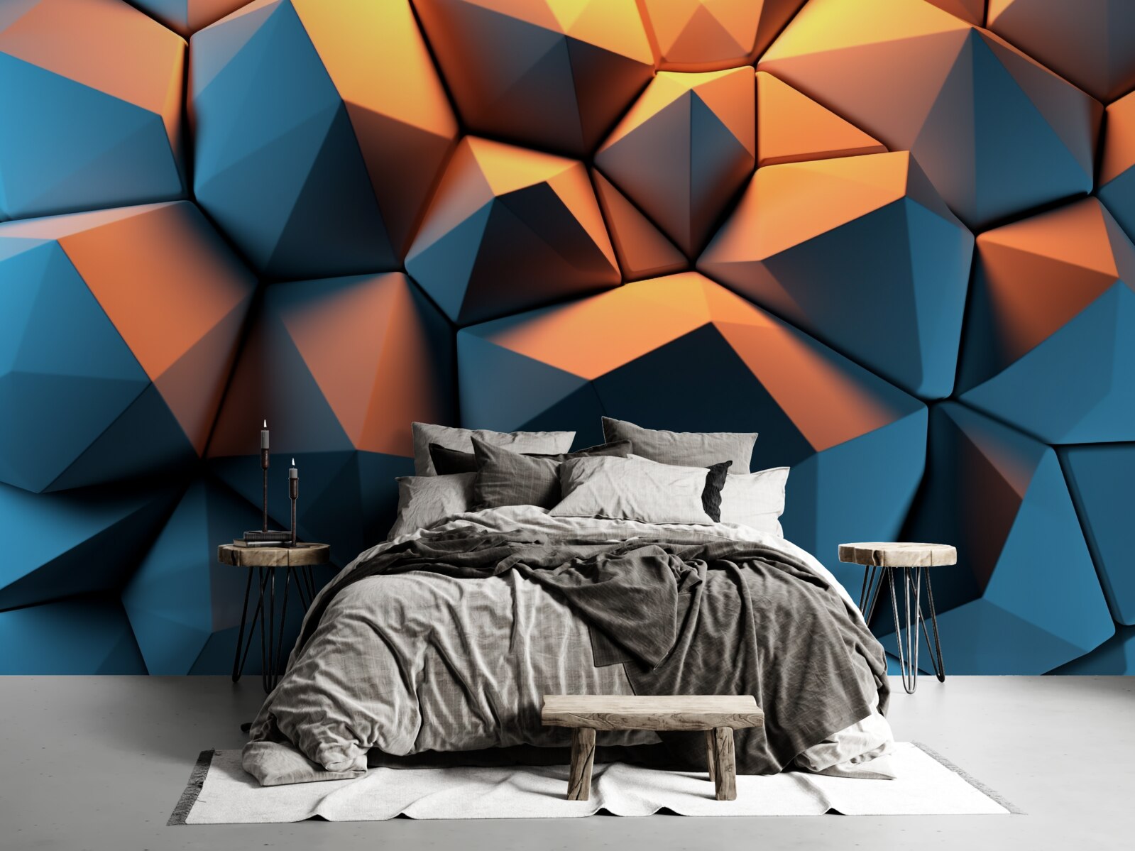 Fotobehang 3d geometrische vormen