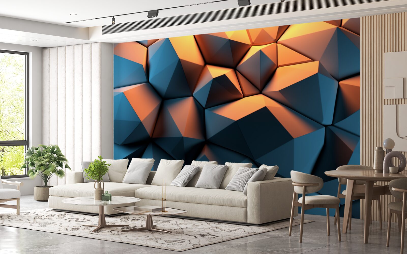 Fotobehang 3d geometrische vormen