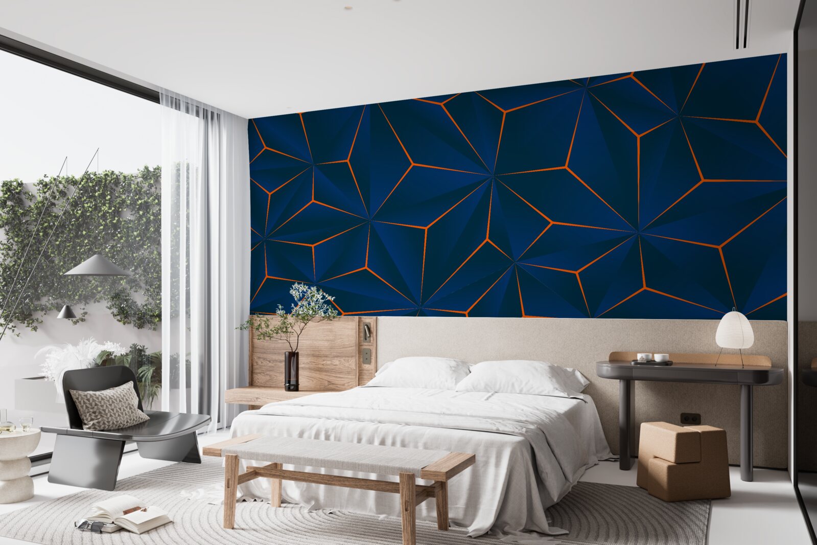 Fotobehang fluwelen driehoeken met royale vormen