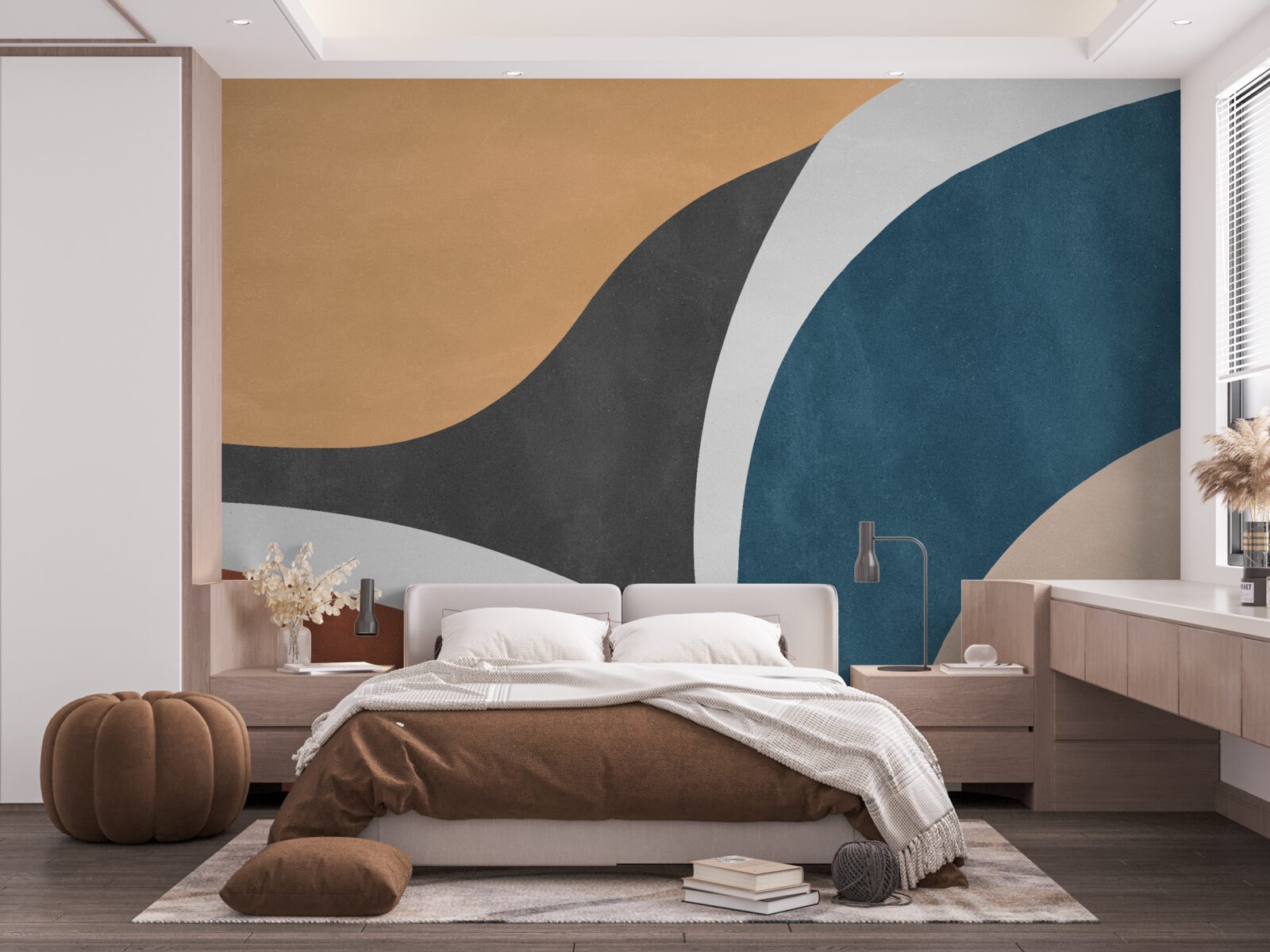 Fotobehang gladde abstracte decoraties