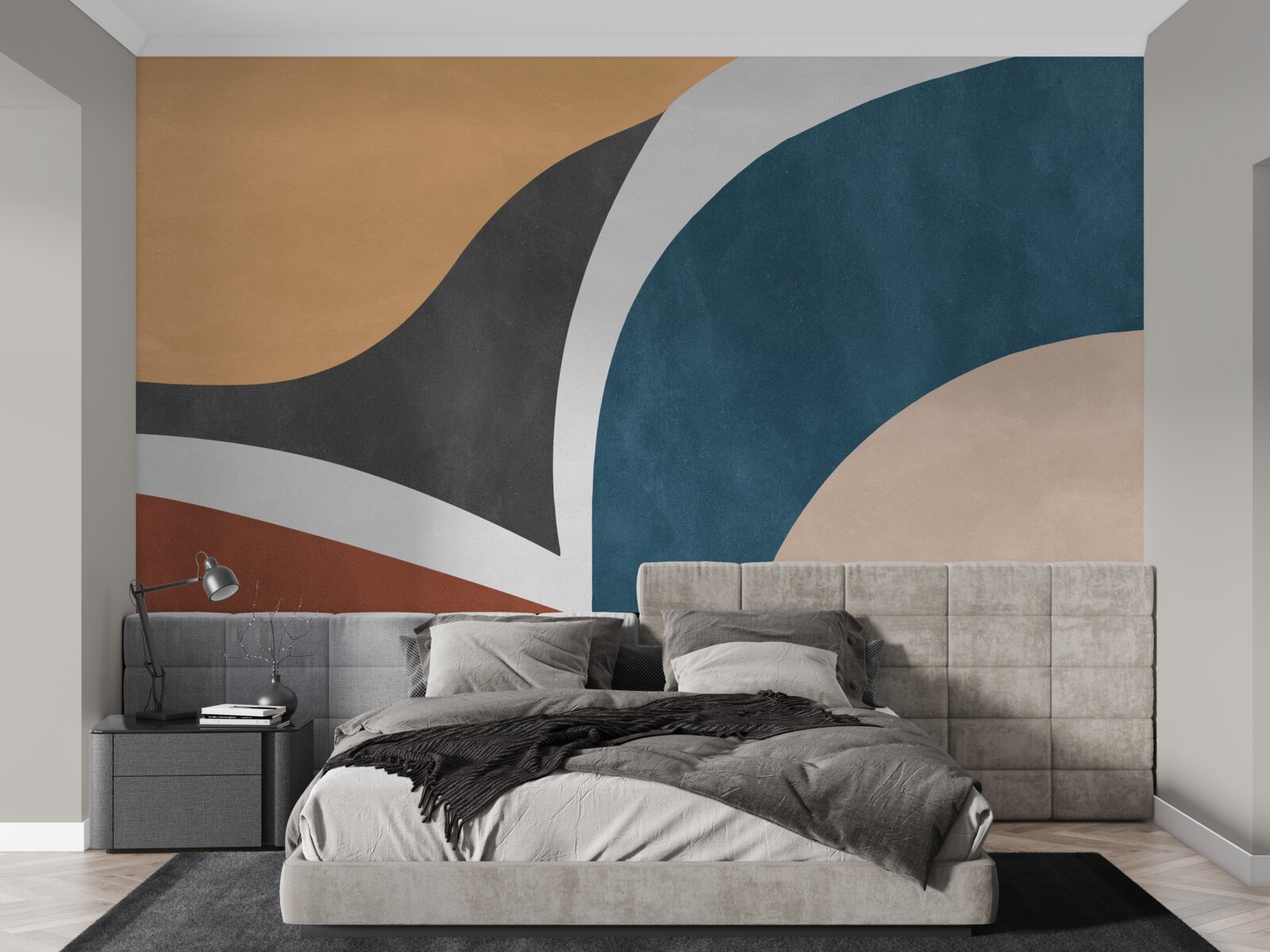 Fotobehang gladde abstracte decoraties