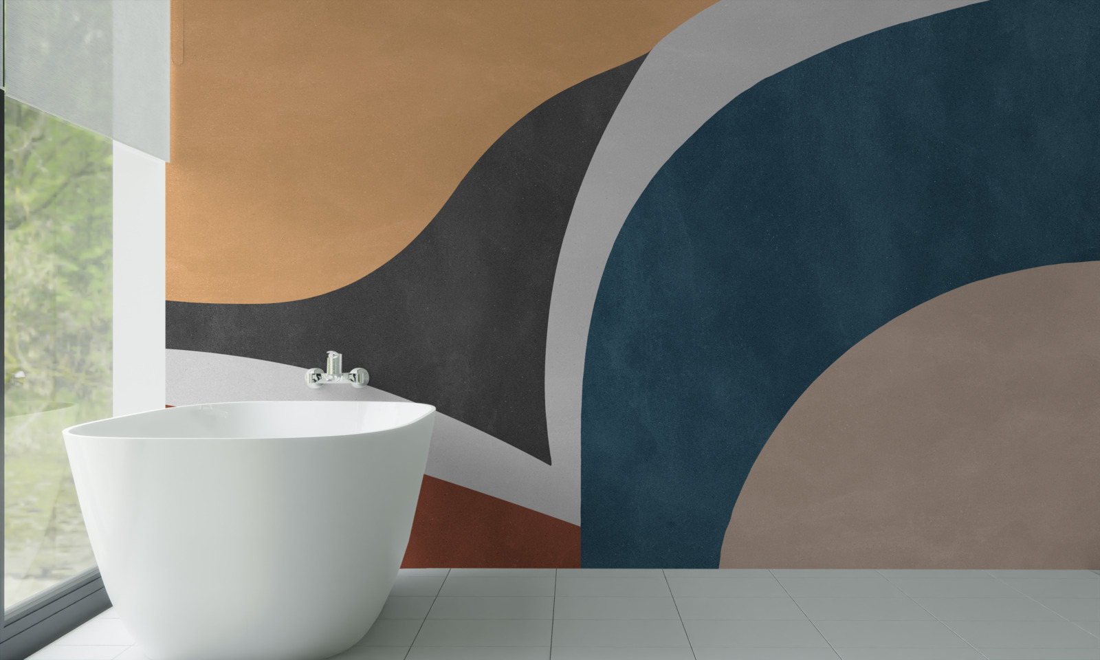 Fotobehang gladde abstracte decoraties