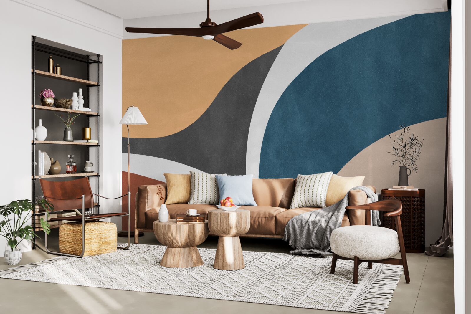 Fotobehang gladde abstracte decoraties