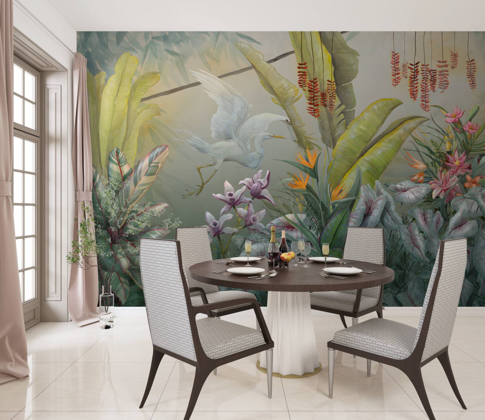 Fotobehang rijke tropische vegetatie