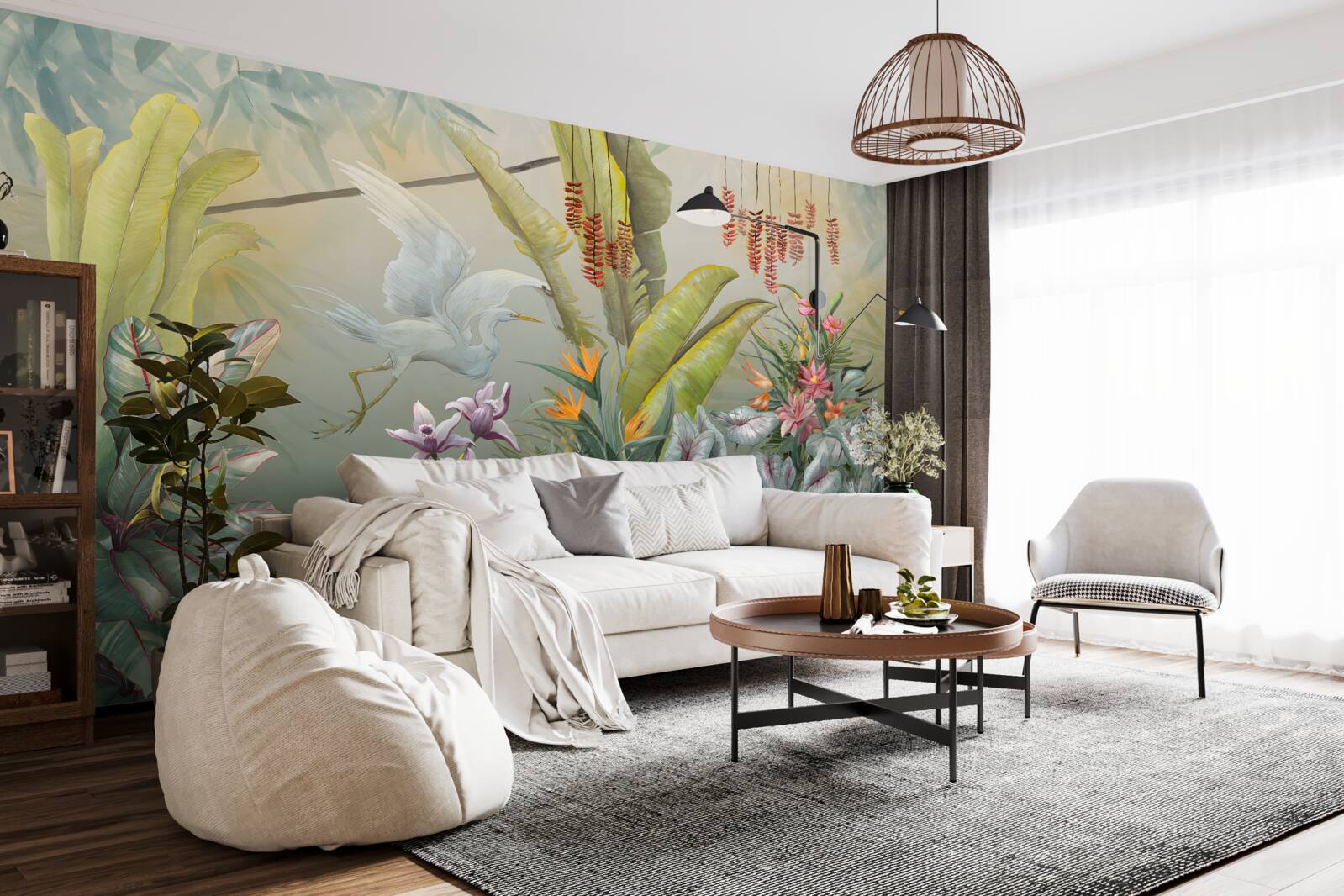 Fotobehang rijke tropische vegetatie