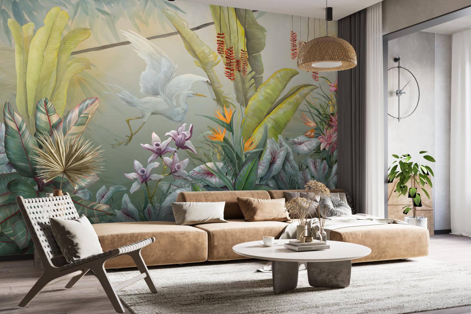 Fotobehang rijke tropische vegetatie