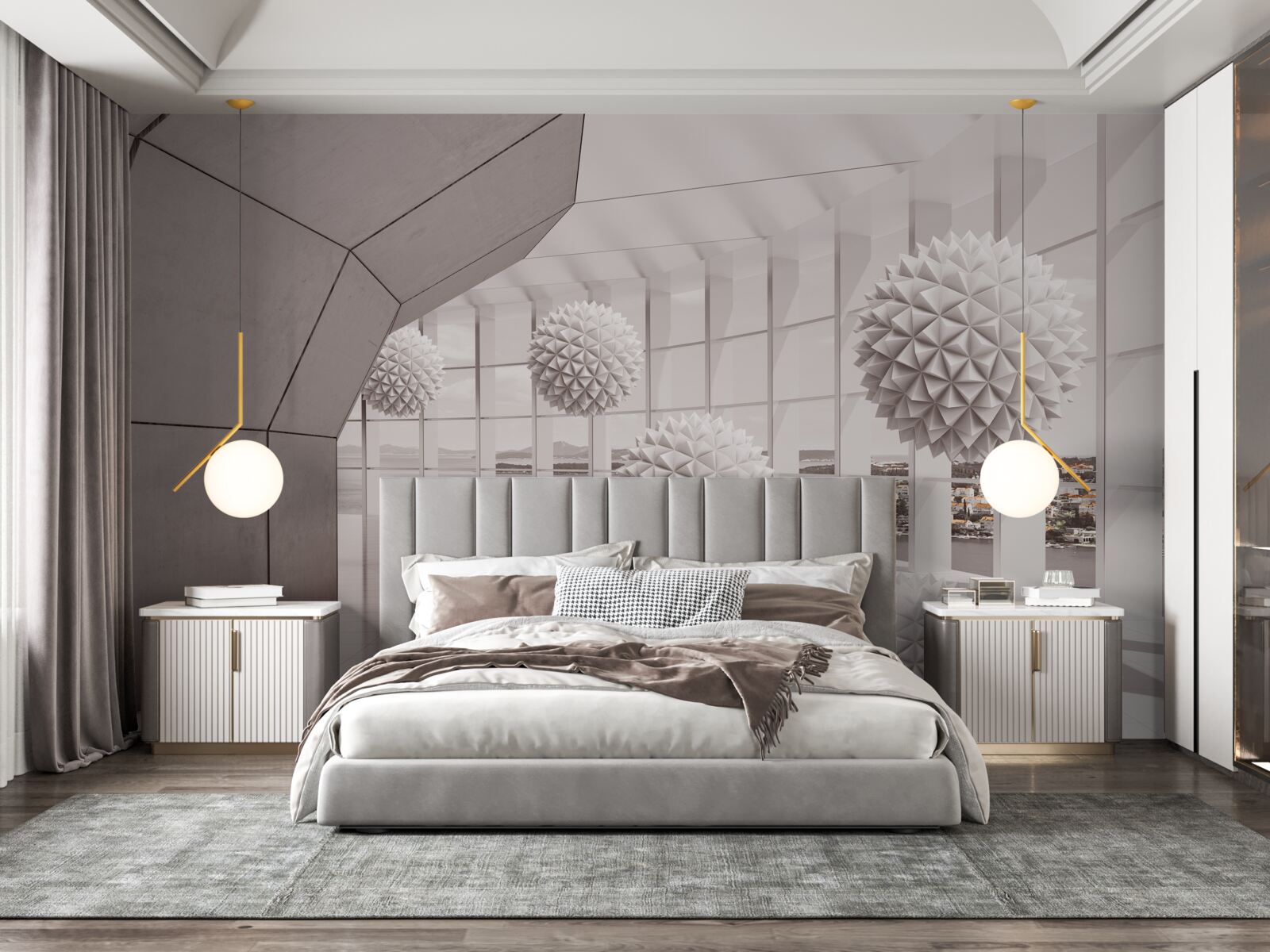 Fotobehang scherpe stekelballen in de tunnel