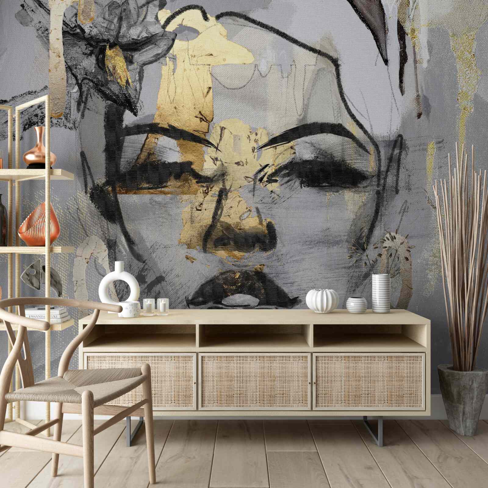 Fotobehang de perceptie van het meisje is abstract