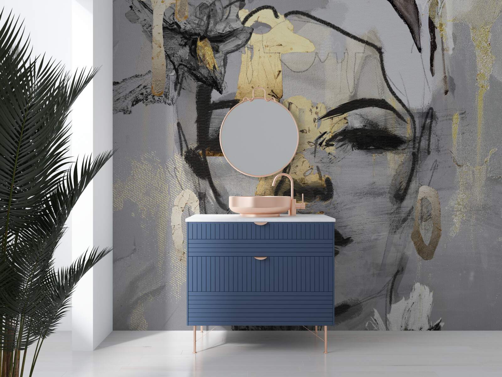 Fotobehang de perceptie van het meisje is abstract