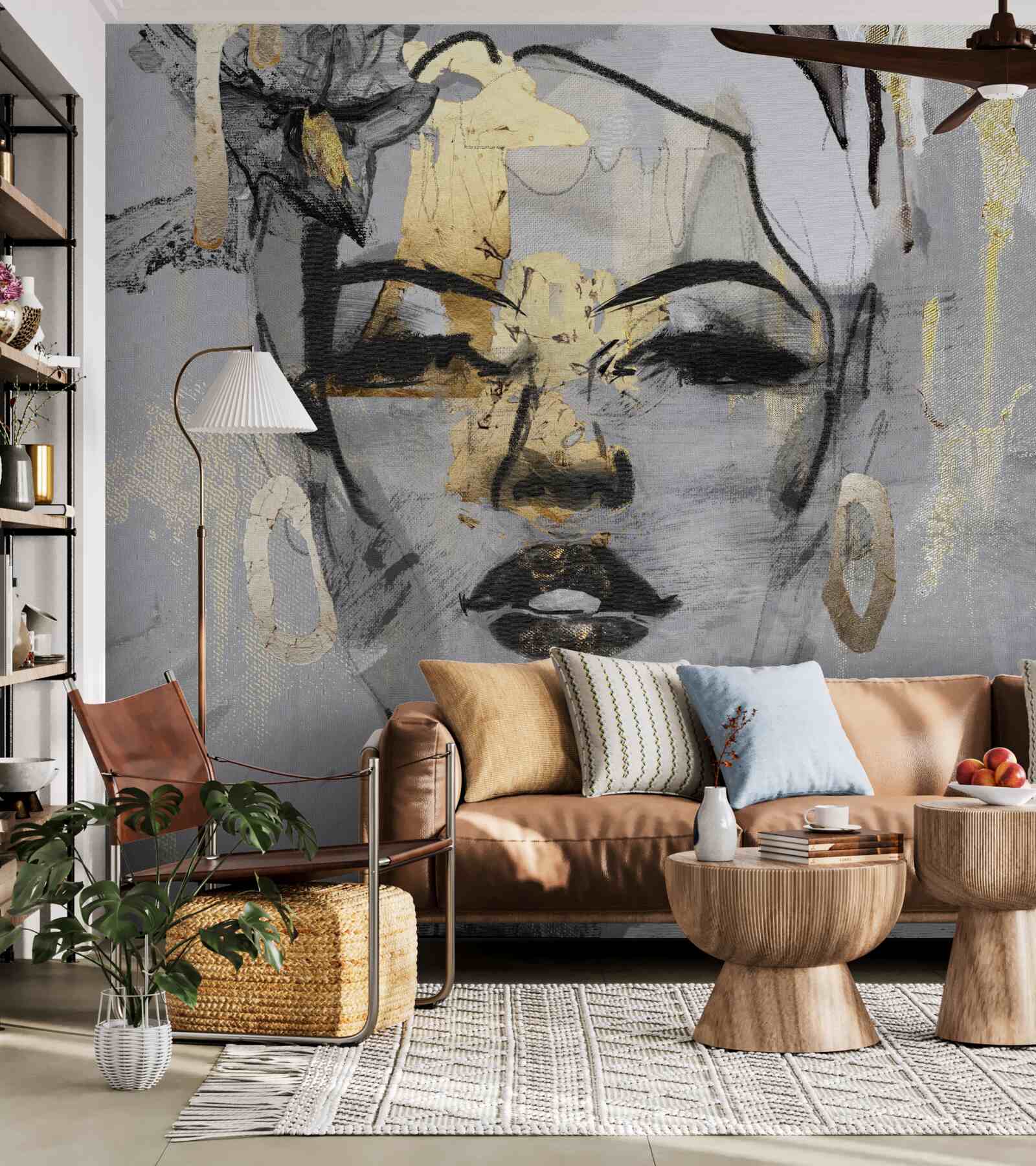 Fotobehang de perceptie van het meisje is abstract