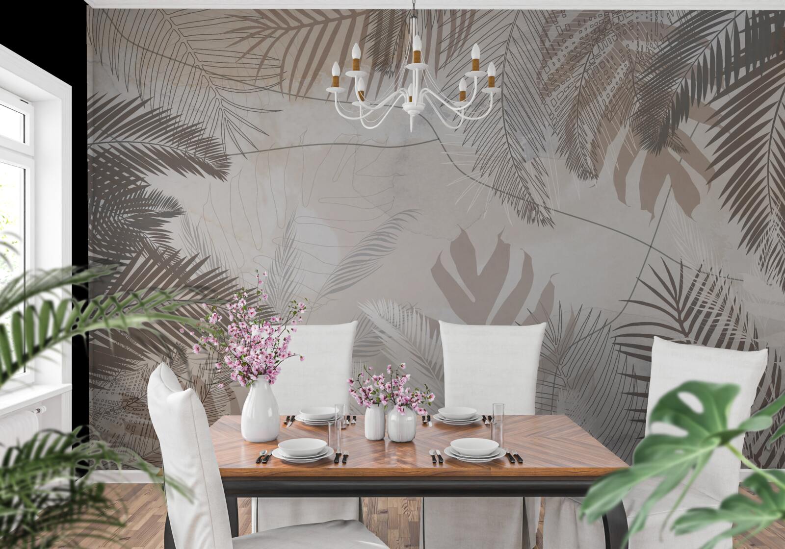 Fotobehang de verscheidenheid aan kleuren van herfstbladeren