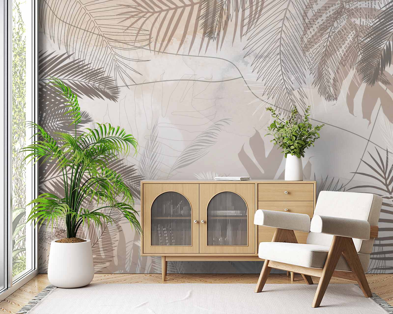 Fotobehang de verscheidenheid aan kleuren van herfstbladeren