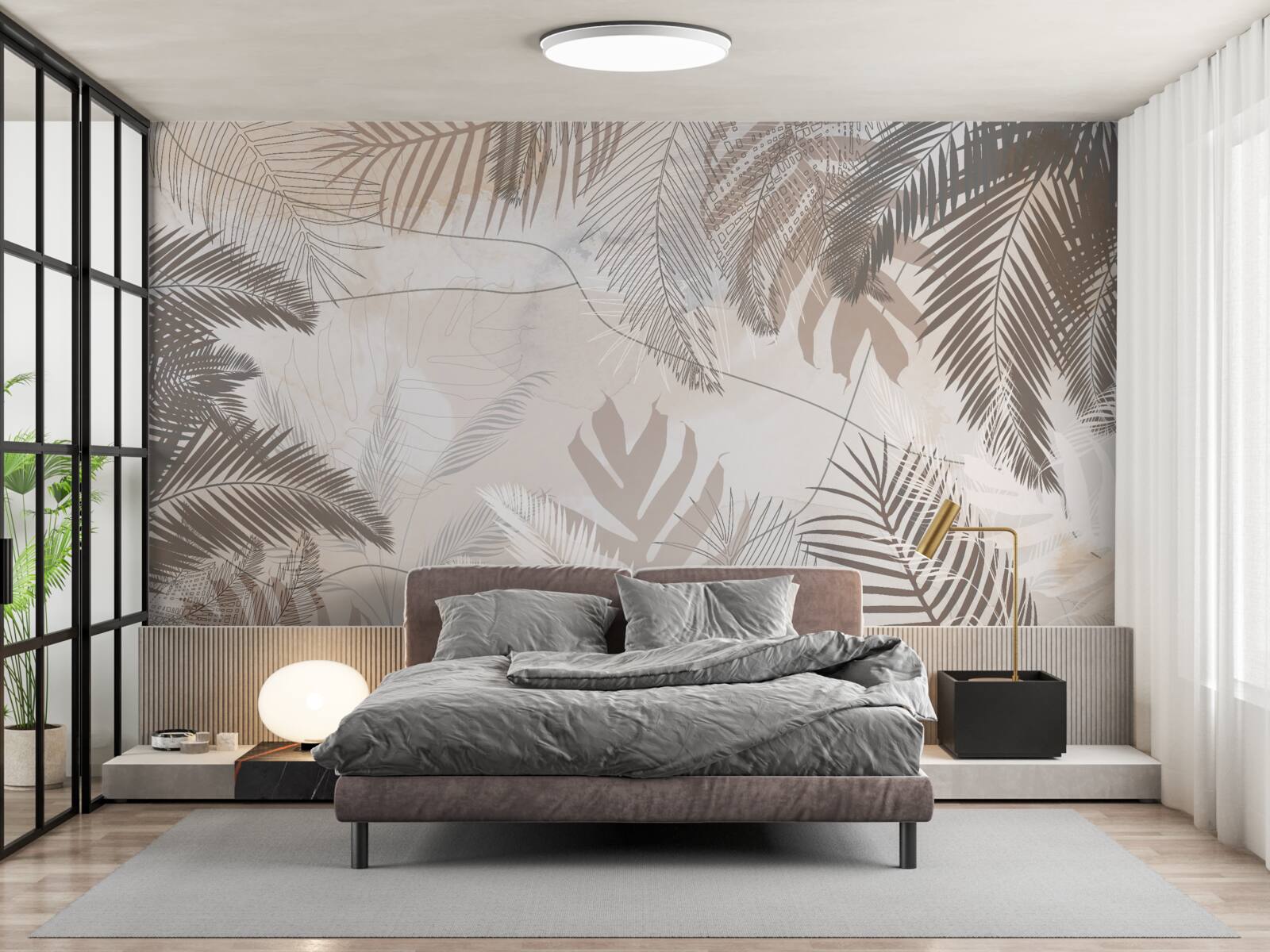 Fotobehang de verscheidenheid aan kleuren van herfstbladeren