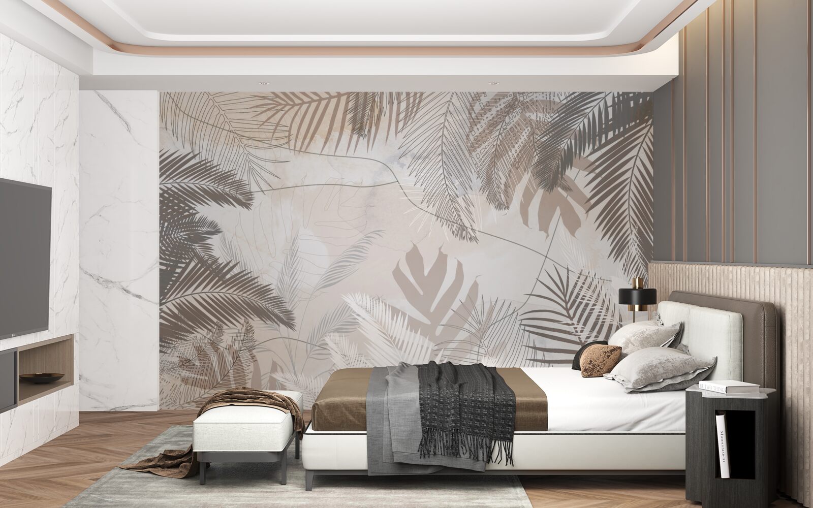 Fotobehang de verscheidenheid aan kleuren van herfstbladeren