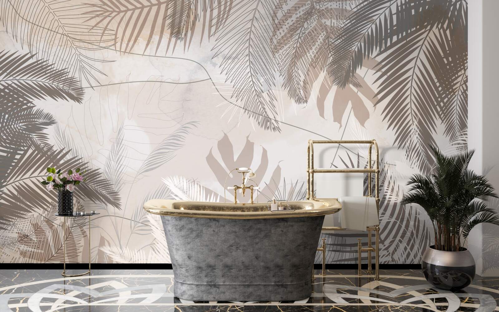 Fotobehang de verscheidenheid aan kleuren van herfstbladeren