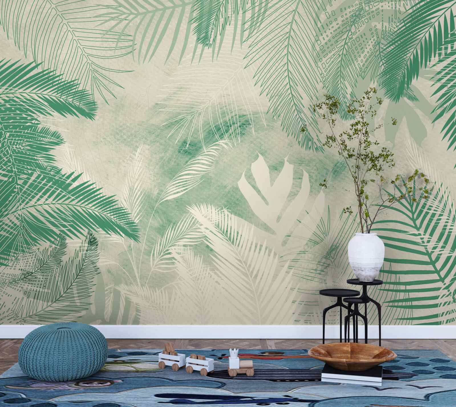 Fotobehang varenbladeren blijven het hele jaar door groen