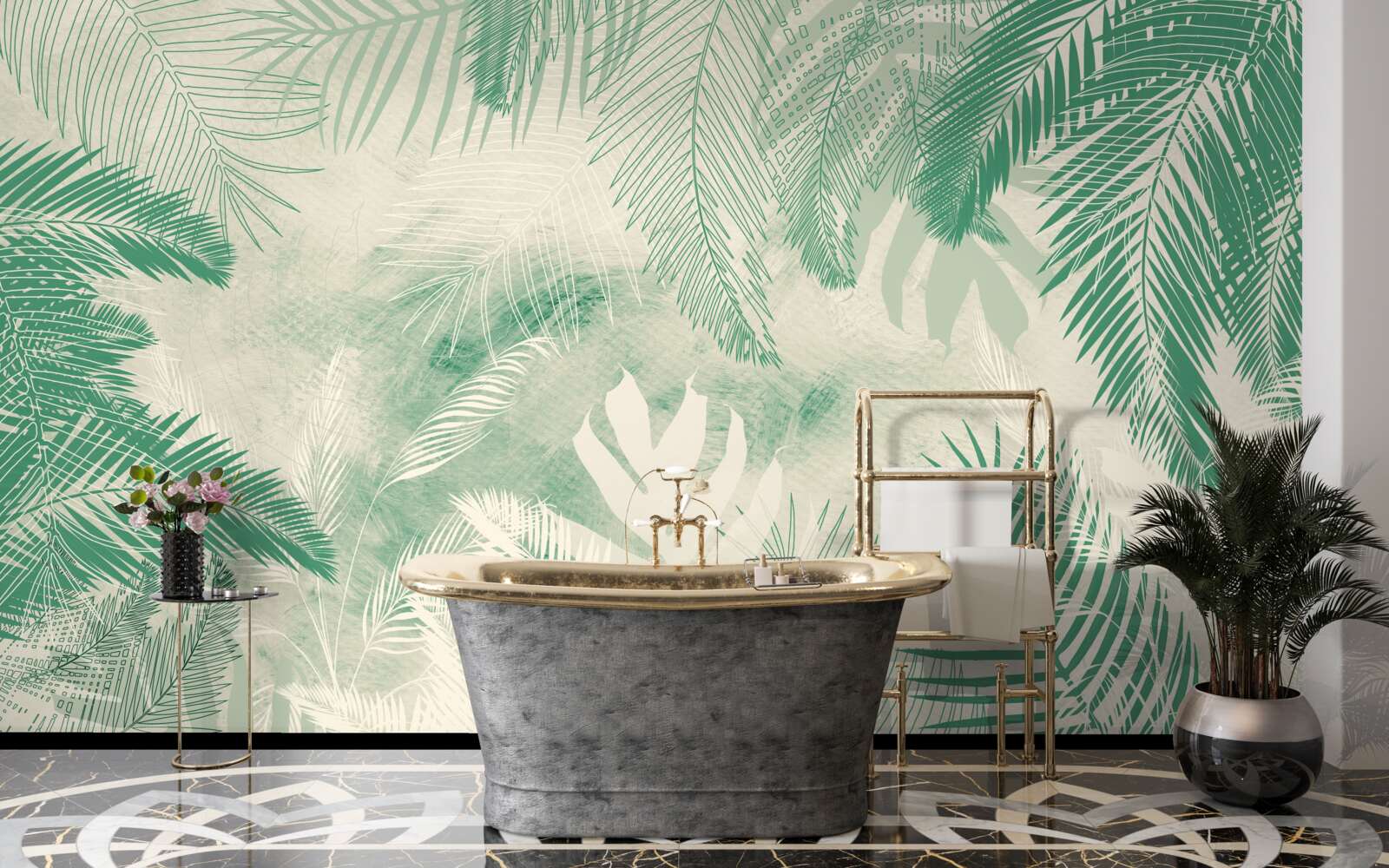 Fotobehang varenbladeren blijven het hele jaar door groen