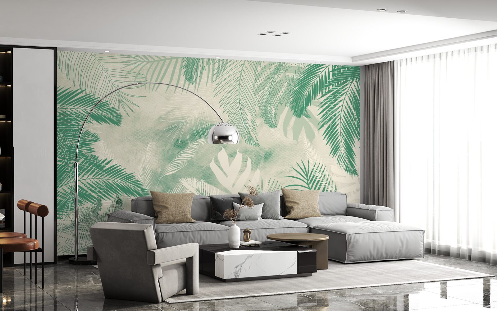 Fotobehang varenbladeren blijven het hele jaar door groen