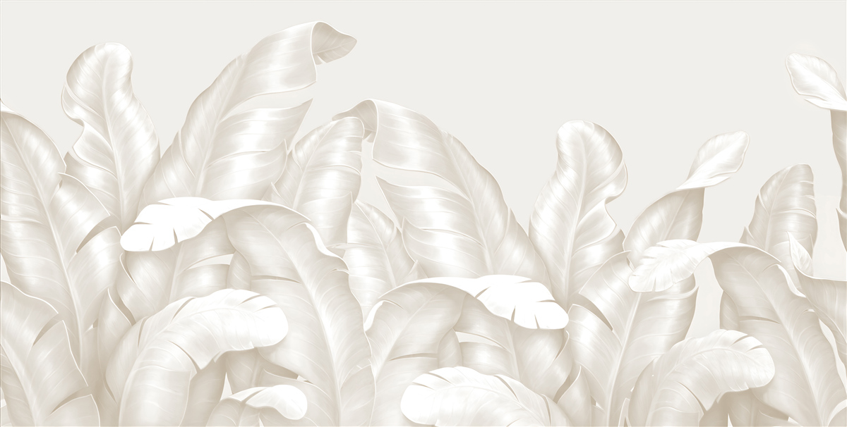 Fotobehang dichte tropische varen