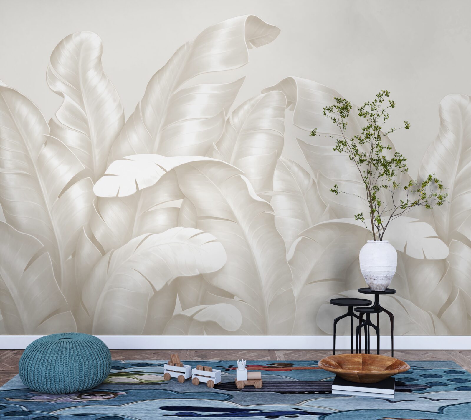 Fotobehang dichte tropische varen