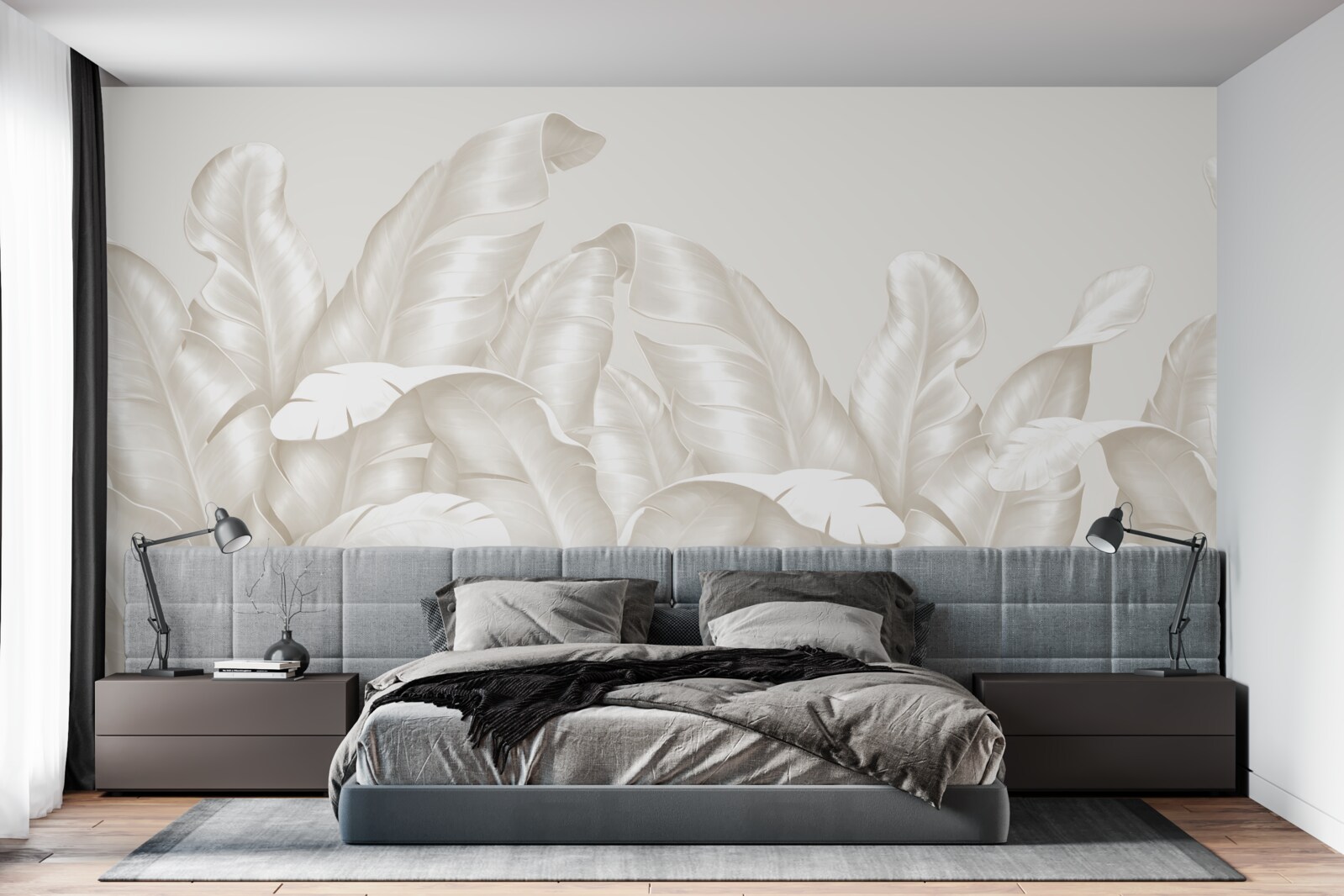 Fotobehang dichte tropische varen