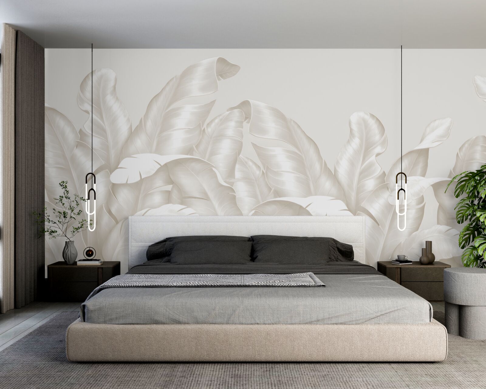 Fotobehang dichte tropische varen