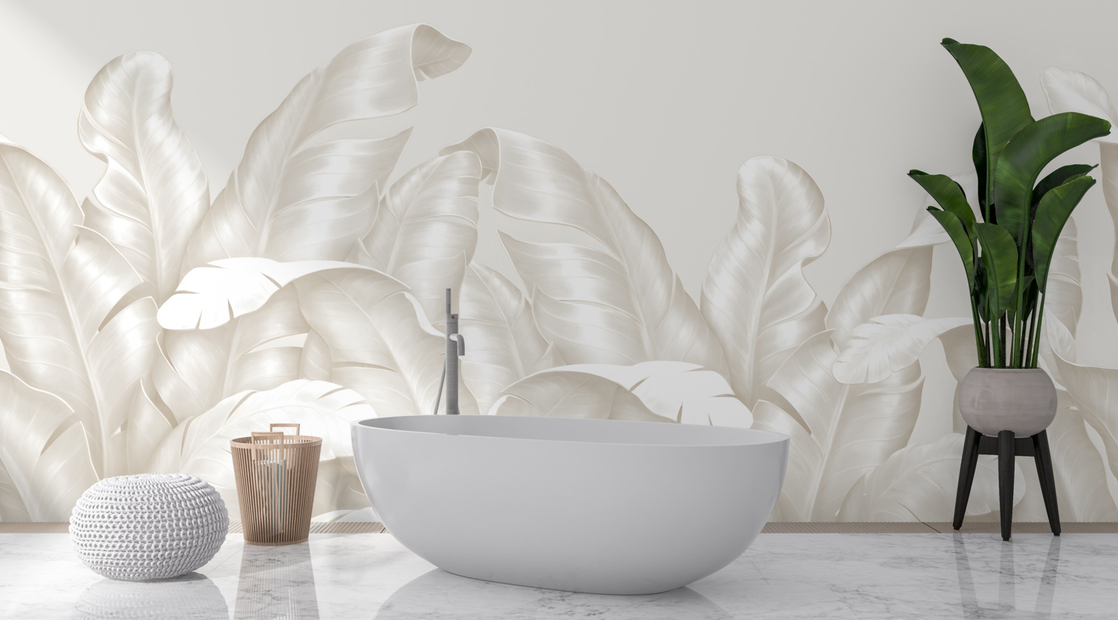 Fotobehang dichte tropische varen