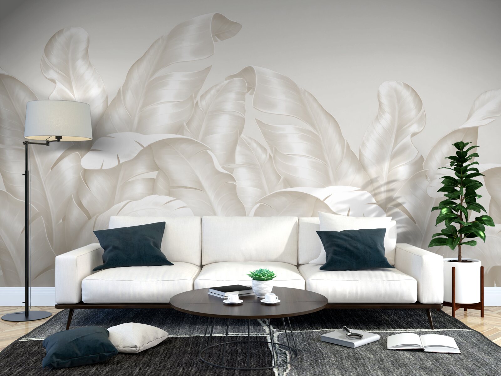 Fotobehang dichte tropische varen