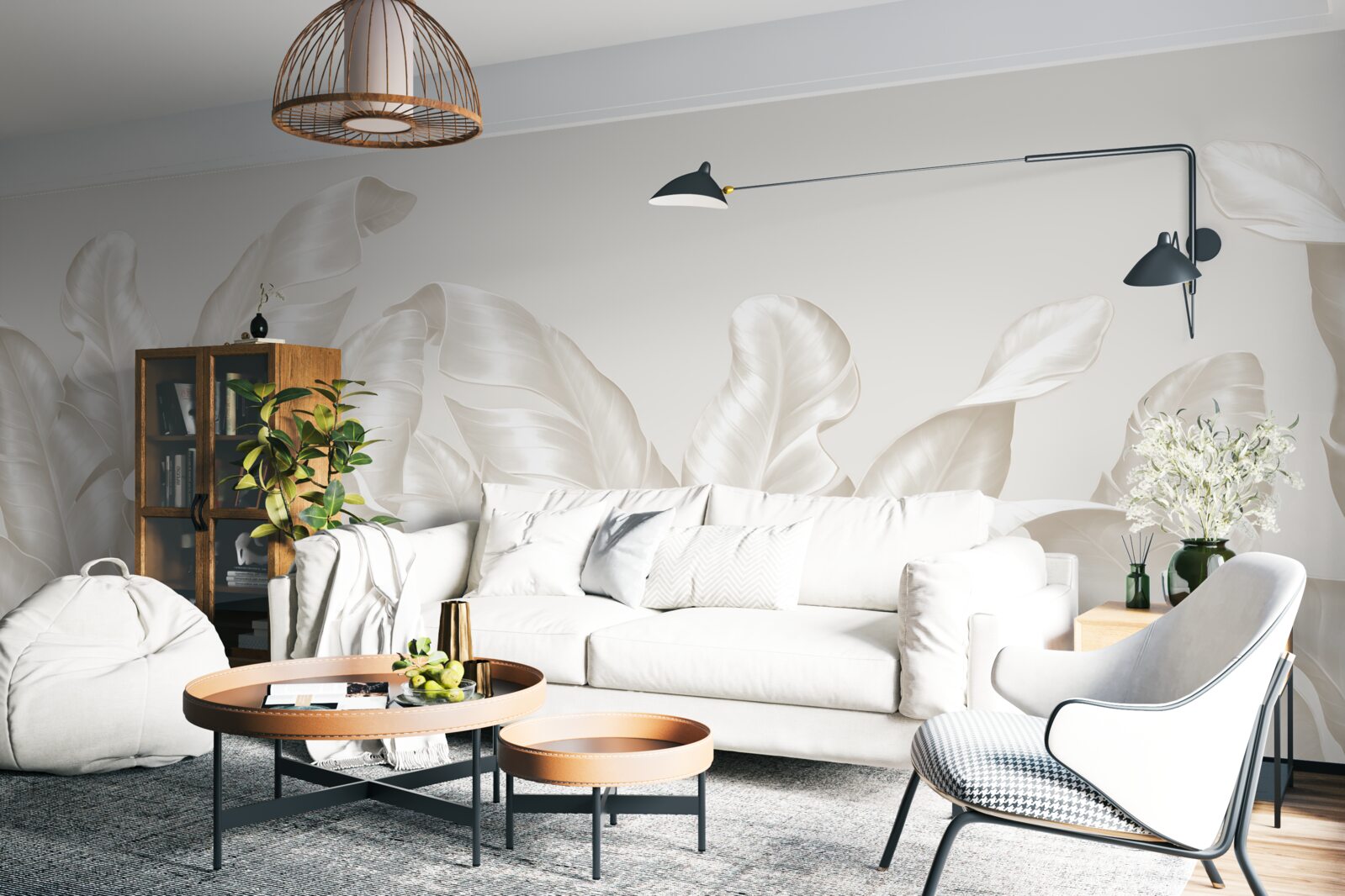 Fotobehang dichte tropische varen