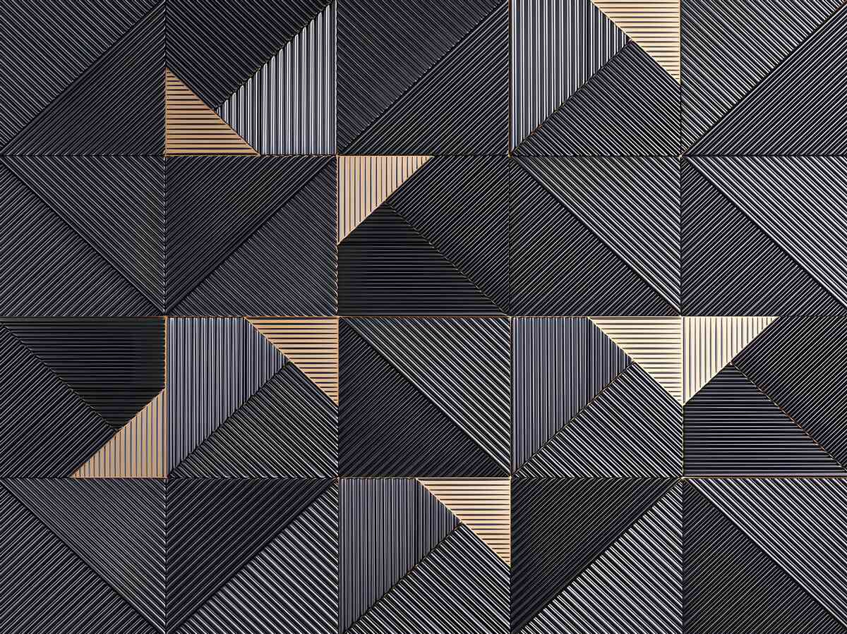 Fotobehang gladde geometrische abstracties