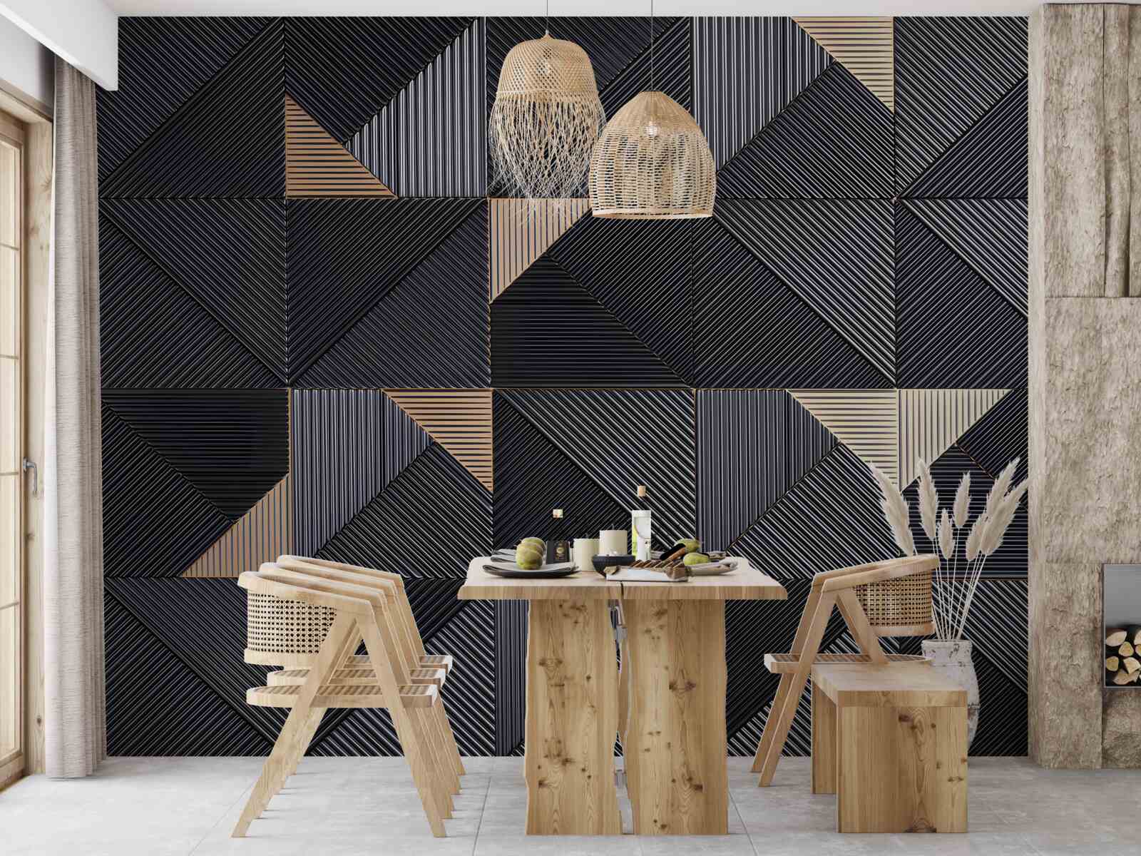 Fotobehang gladde geometrische abstracties