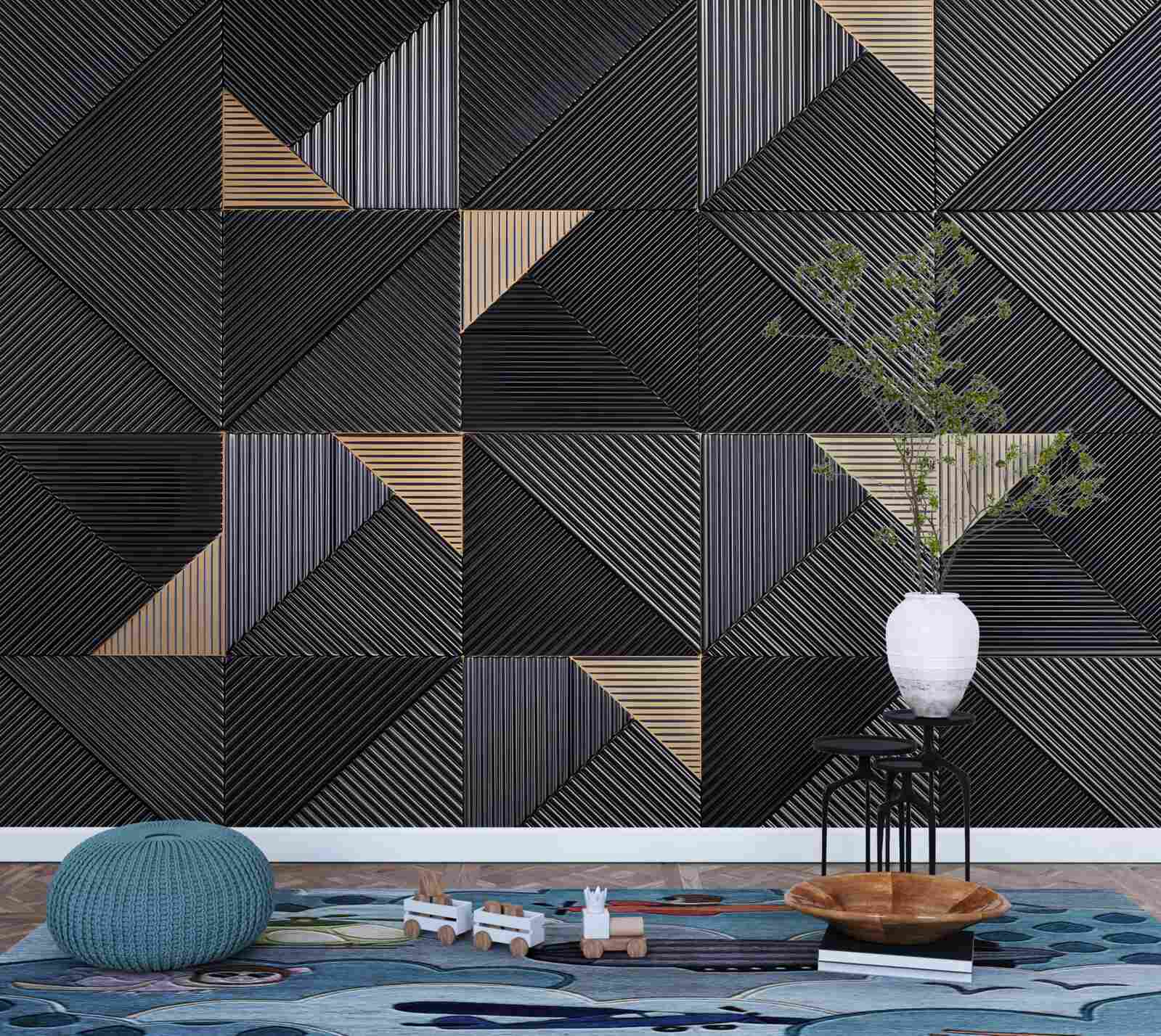 Fotobehang gladde geometrische abstracties