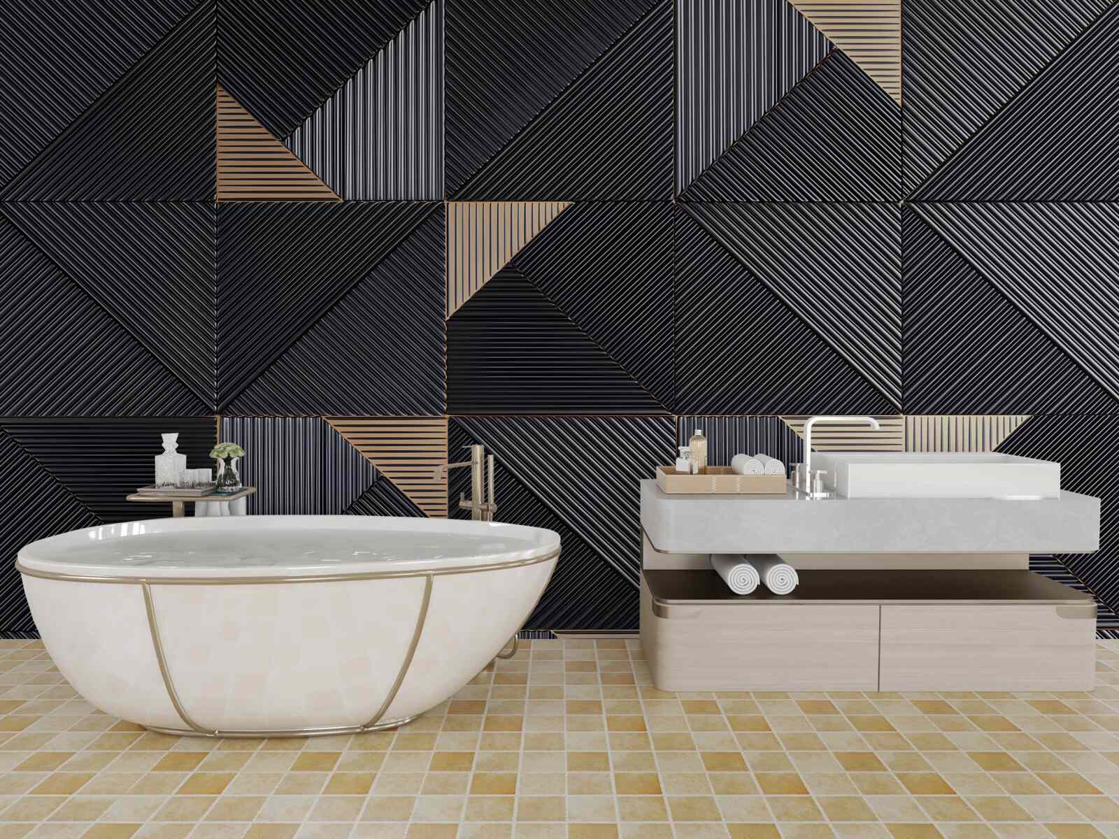 Fotobehang gladde geometrische abstracties