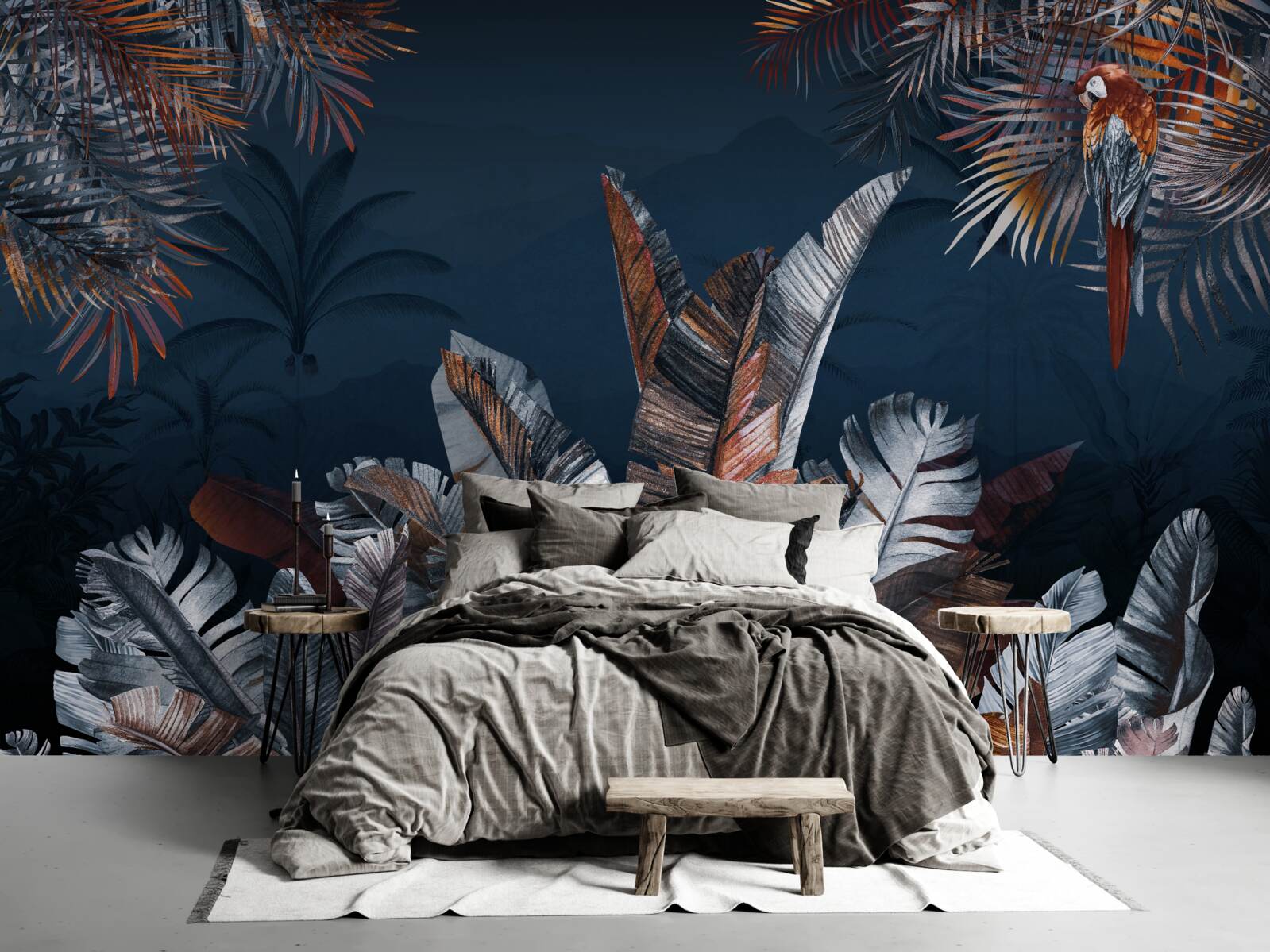 Fotobehang nacht jungle en varen