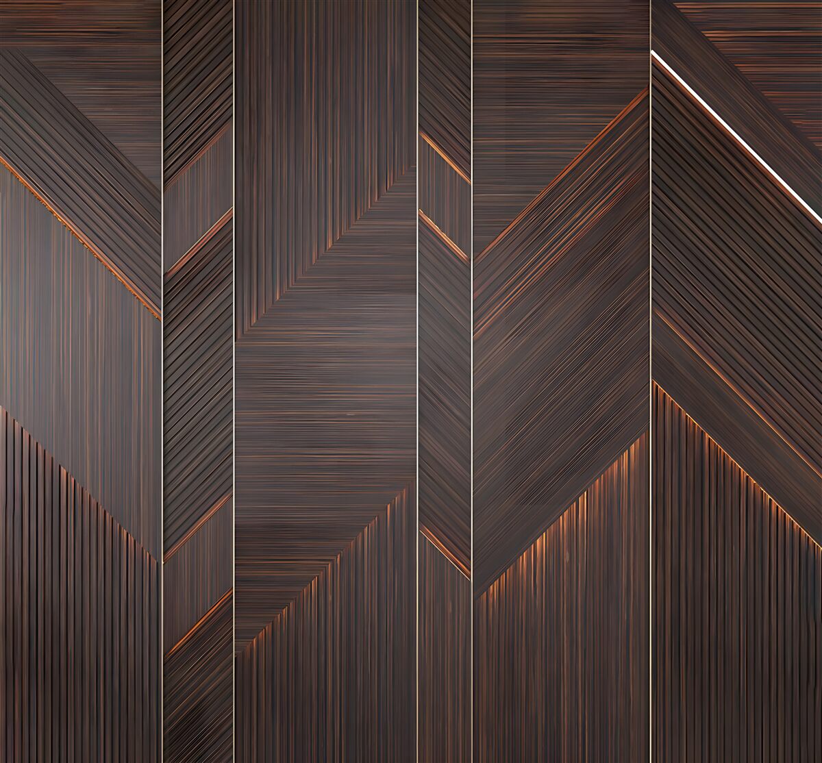 Fotobehang gepolijst donker parket