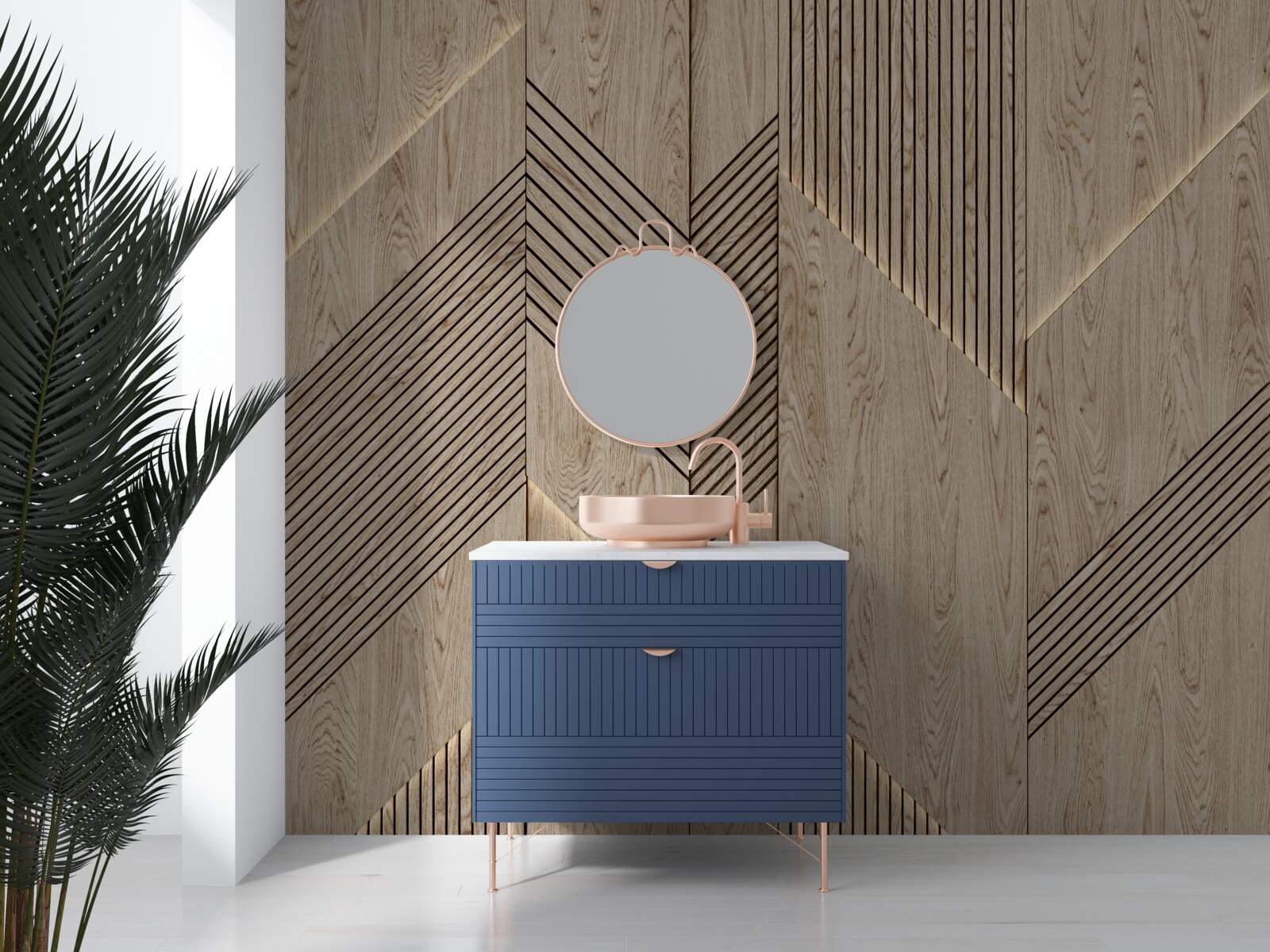 Fotobehang gefacetteerde houtstructuur