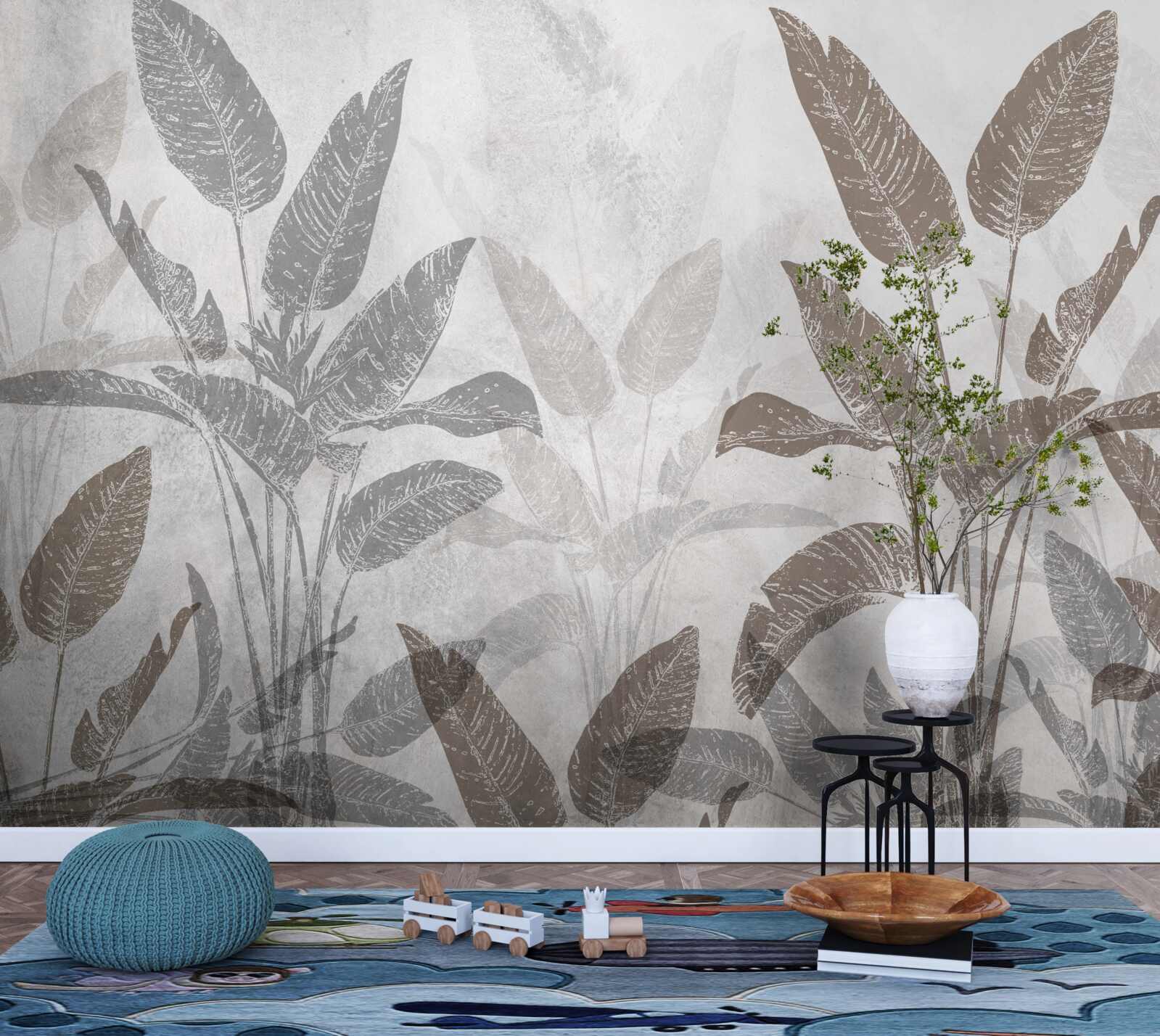 Fotobehang hoge en massieve planten