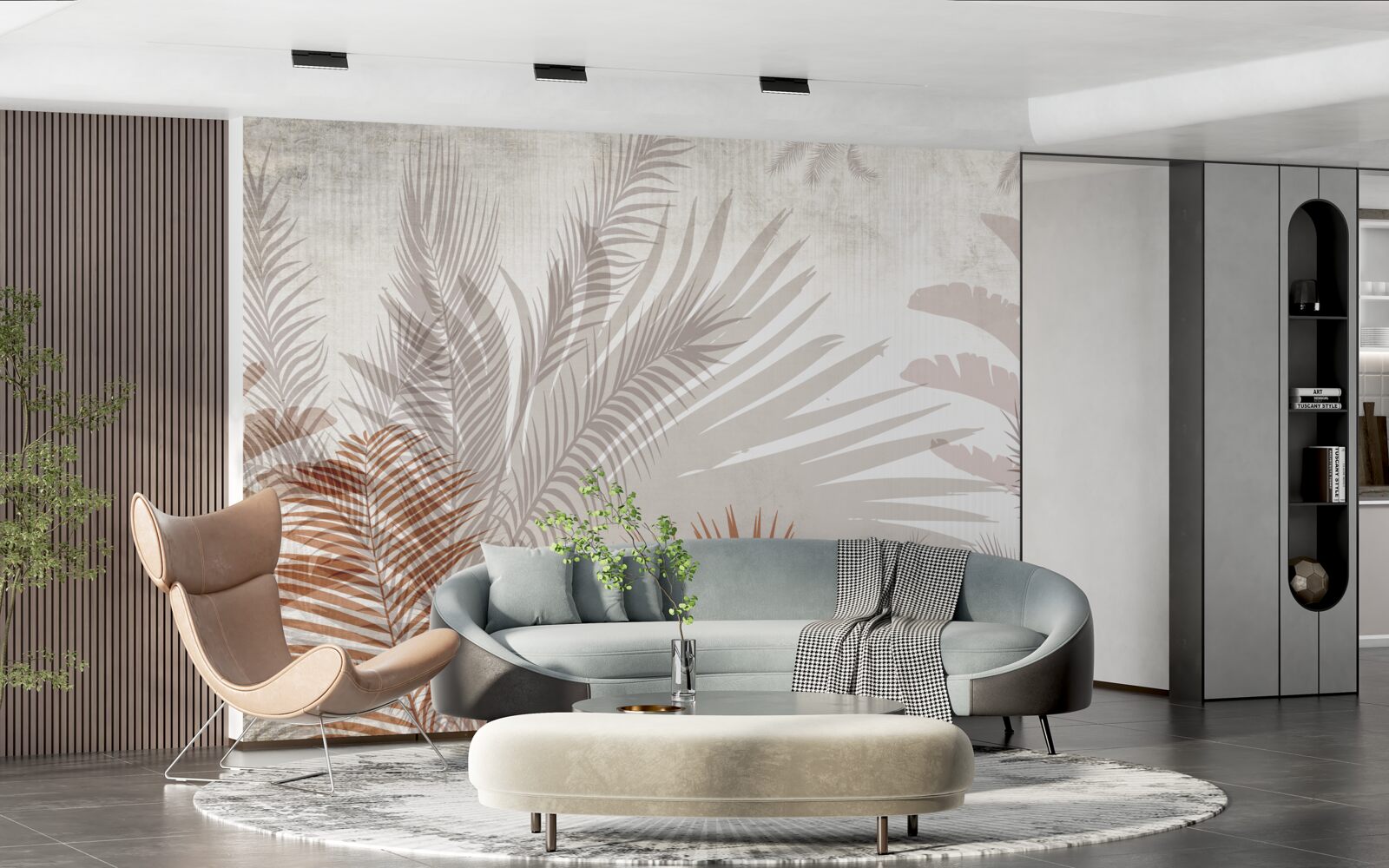 Fotobehang tropisch gebladerte en varen