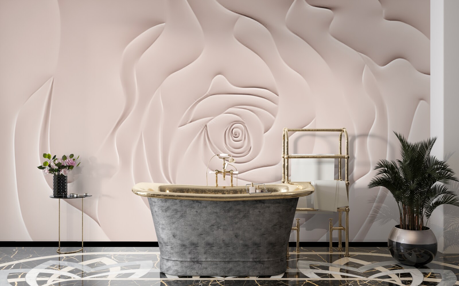 Fotobehang abstracte rozenknop